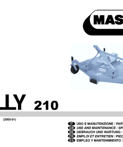 Maschio Jolly_210 Cod. F07010427 Mower Parts manual catalog PDF Download