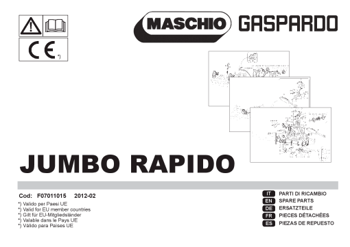 Maschio Jumbo-Rapido Rotary_harrow Parts manual catalog PDF Download