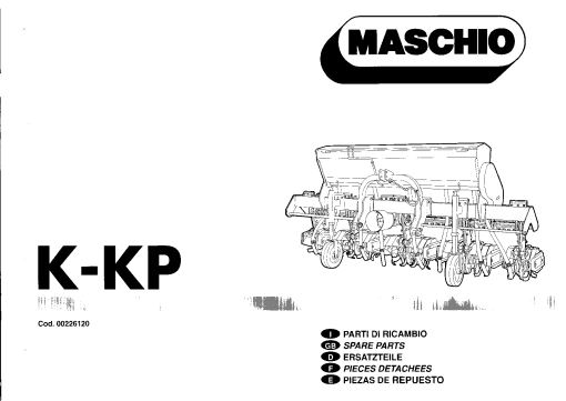 Maschio K_KP Cod. 00226120 shredder Parts manual catalog PDF Download
