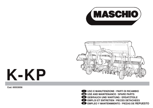 Maschio K_KP Rotary_tiller Parts manual catalog PDF Download