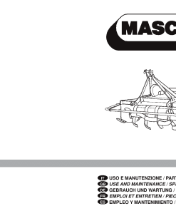 Maschio L Cod. 00559228 shredder Parts manual catalog PDF Download