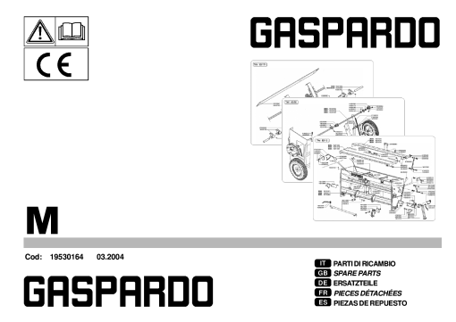 Maschio M Seed_drill Parts manual catalog PDF Download