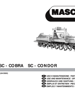 Maschio SC_Cod. 00559250 shredder Parts manual catalog PDF Download