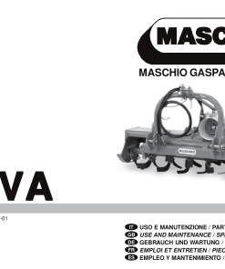 Maschio Silva shredder Parts manual catalog PDF Download