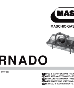 Maschio Tornado Mower Parts manual catalog PDF Download