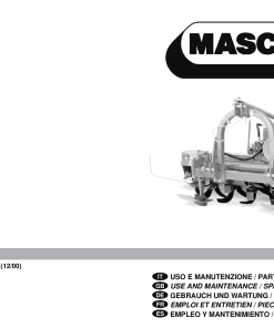 Maschio UZ shredder Parts manual catalog PDF Download