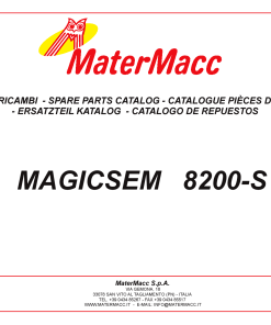 MaterMacc MaterMacc Parts manual catalog PDF Download