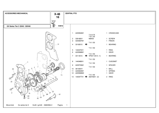 McCormick GX40_GXH40_Tier3 Parts manual catalog PDF Download