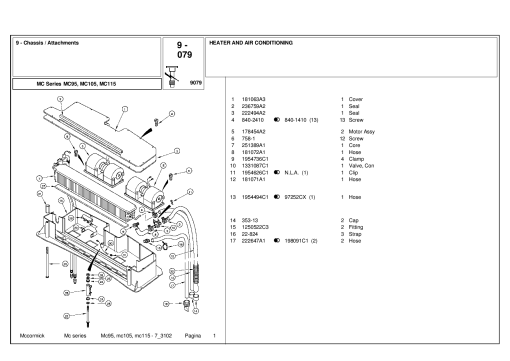 McCormick MC95_MC105_MC115 Parts manual catalog PDF Download