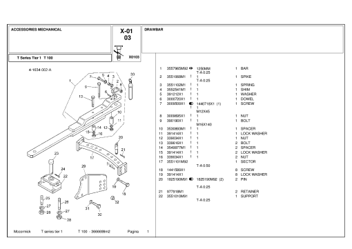 McCormick T100 Parts manual catalog PDF Download