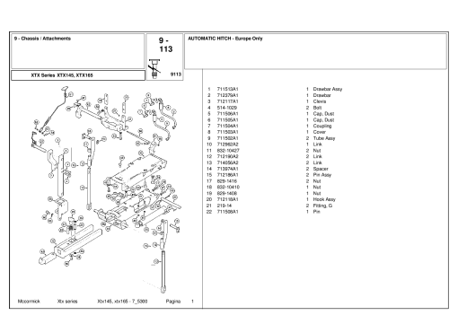 McCormick XTX145_XTX165 Parts manual catalog PDF Download