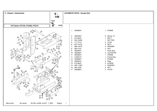 McCormick XTX185_XTX200_XTX215 Parts manual catalog PDF Download