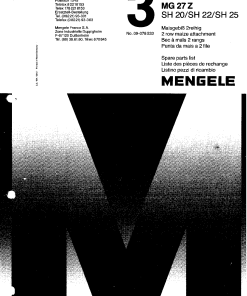 Mengele 7MG_27Z Parts manual catalog PDF Download