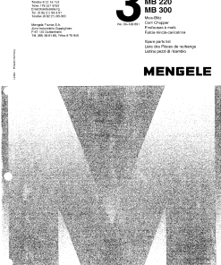 Mengele MB220_300_1995 Parts manual catalog PDF Download
