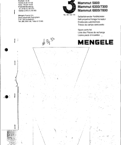 Mengele Mammut_5800_6300_6800_7300_7800_2 Parts manual catalog PDF Download