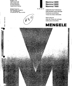 Mengele Mammut_5800_6800_7800 Parts manual catalog PDF Download