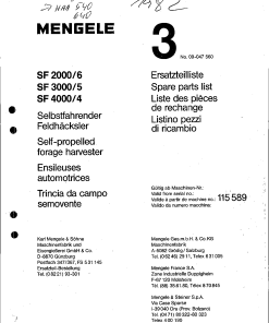 Mengele SF_2000-6_3000-5_4000-4 Parts manual catalog PDF Download