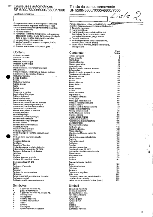 Mengele SF_5200_5600_6000_6600_7000 Parts manual catalog PDF Download