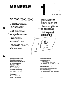 Mengele SF_5500_6000_6500 Parts manual catalog PDF Download