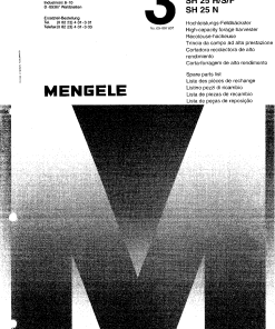 Mengele SH25_1991 Parts manual catalog PDF Download