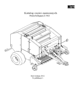 Metal-Fach Z562 Baler Parts manual catalog PDF Download