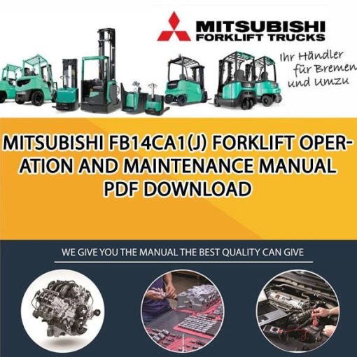 Mitsubishi FB14CA1(J) forklift Operation and Maintenance Manual PDF download