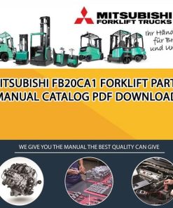 Mitsubishi FB20CA1 forklift Parts Manual Catalog Pdf Download
