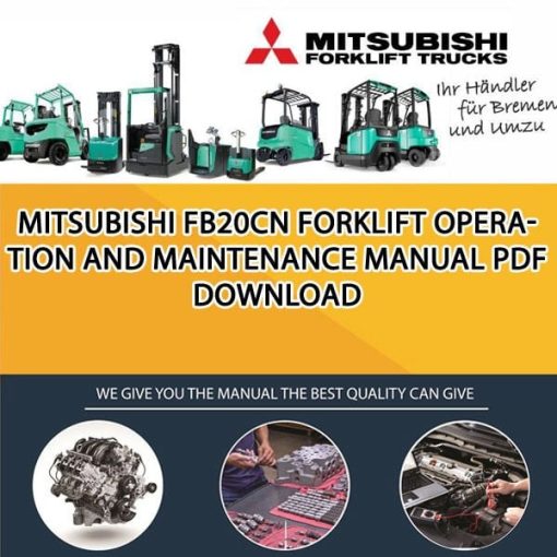 Mitsubishi FB20CN forklift Operation and Maintenance Manual PDF download