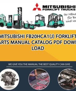Mitsubishi FB20HCA1(J) forklift Parts Manual Catalog Pdf Download
