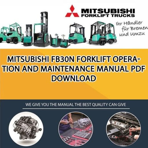 Mitsubishi FB30N forklift Operation and Maintenance Manual PDF download
