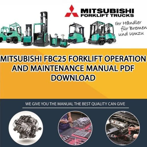 Mitsubishi FBC25 forklift Operation and Maintenance Manual PDF download