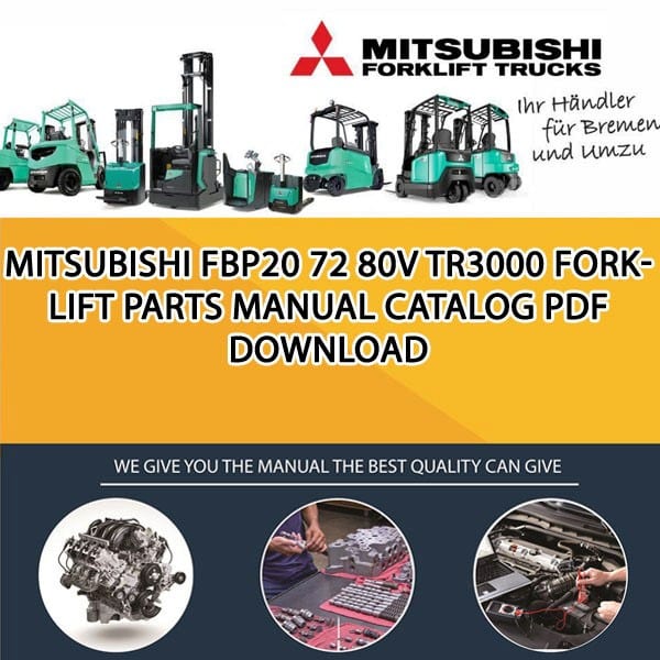 Mitsubishi FBP20 72 80V TR3000 forklift Parts Manual Catalog Pdf Download