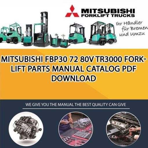 Mitsubishi FBP30 72 80V TR3000 forklift Parts Manual Catalog Pdf Download