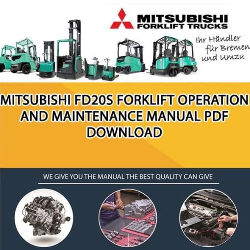 Mitsubishi FD20S forklift Operation and Maintenance Manual PDF download
