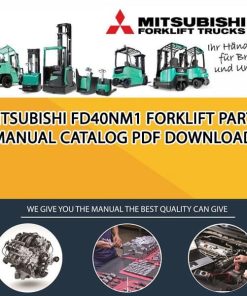 Mitsubishi FD40NM1 forklift Parts Manual Catalog Pdf Download