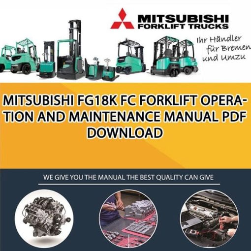 Mitsubishi FG18K FC forklift Operation and Maintenance Manual PDF download