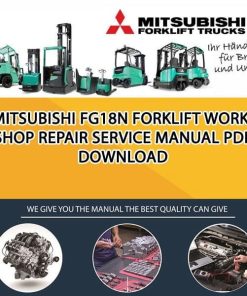 Mitsubishi FG18N forklift Workshop Repair Service Manual PDF Download
