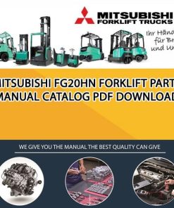 Mitsubishi FG20HN forklift Parts Manual Catalog Pdf Download