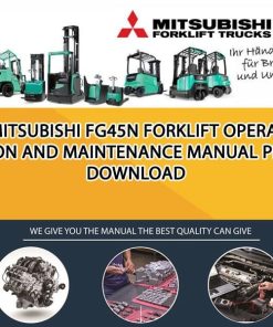 Mitsubishi FG45N forklift Operation and Maintenance Manual PDF download