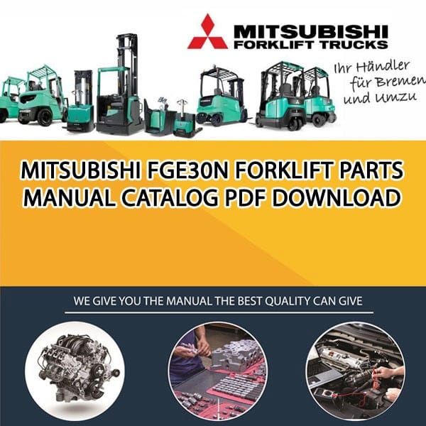 Mitsubishi FGE30N forklift Parts Manual Catalog Pdf Download