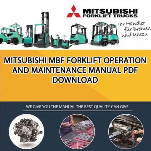 Mitsubishi MBF forklift Operation and Maintenance Manual PDF download