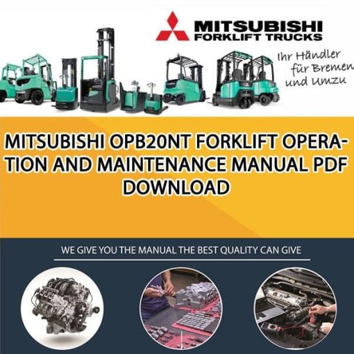 Mitsubishi OPB20NT forklift Operation and Maintenance Manual PDF download