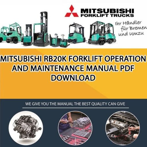 Mitsubishi RB20K forklift Operation and Maintenance Manual PDF download