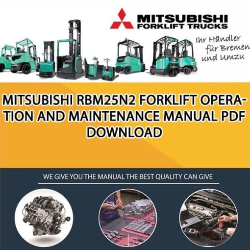 Mitsubishi RBM25N2 forklift Operation and Maintenance Manual PDF download