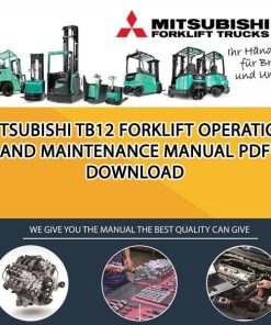 Mitsubishi TB12 forklift Operation and Maintenance Manual PDF download