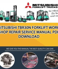 Mitsubishi TBR30N forklift Workshop Repair Service Manual PDF Download