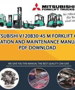 Mitsubishi V120B30-45 M forklift Operation and Maintenance Manual PDF download