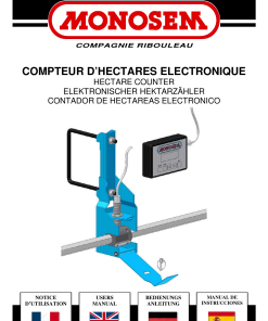Monosem Hectare-counter Parts manual catalog PDF Download