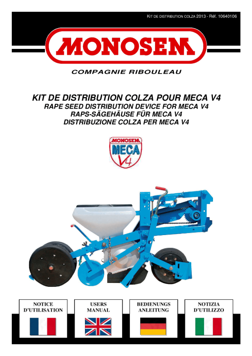 Monosem Kit-de-distribution-COLZA-BoitierV4 Parts manual catalog PDF Download