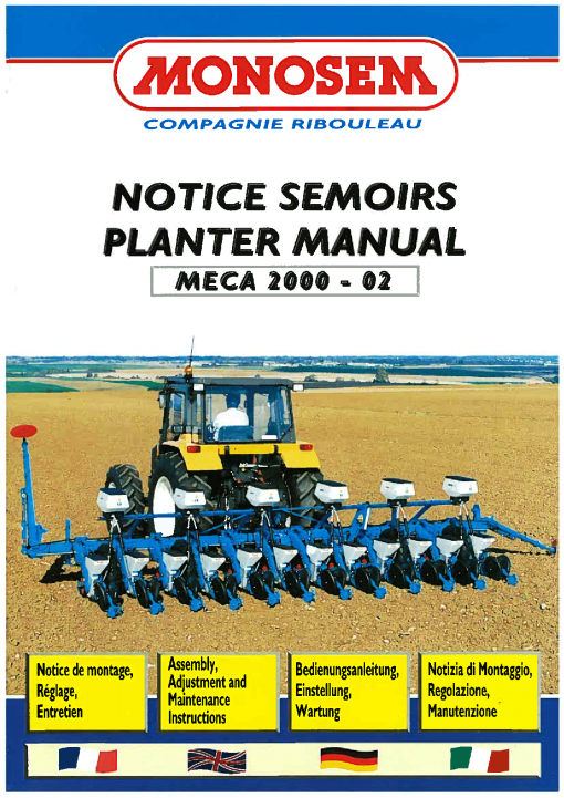 Monosem Meca_2000_02 Parts manual catalog PDF Download
